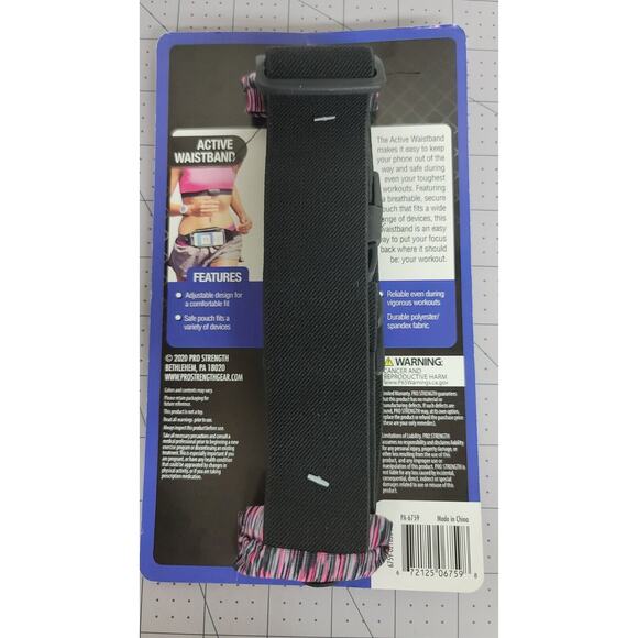 PRO STRENGTH ACTIVE WAISTBAND ADJUSTABLE BAND HOLDS PHONE - Picture 2 of 5